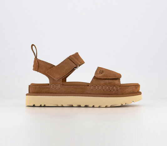 Womens UGG Goldenstar Sandals Chestnut