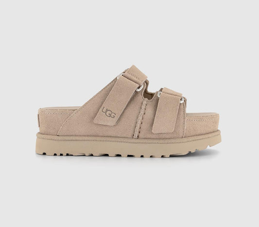 Womens UGG Goldenstar Hi Slides Sand