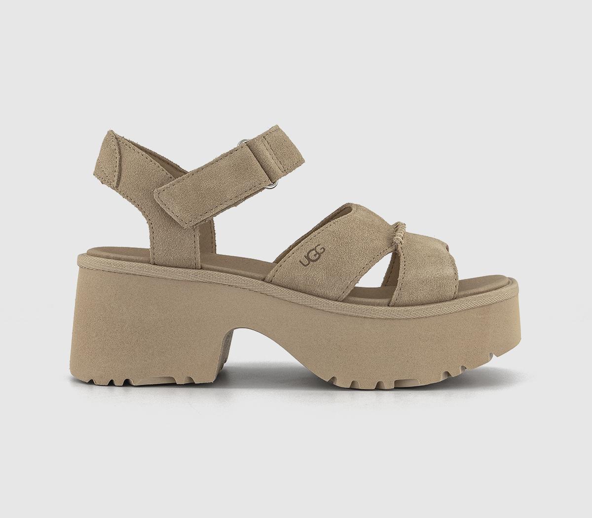 Womens UGG New Heights Ankle Strap Mustard Seed