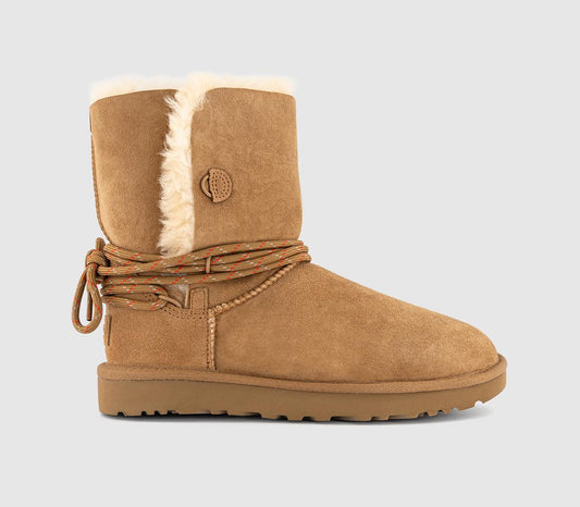 Womens UGG Bailey Tie Boots Chestnut